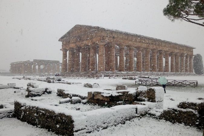 Paestum sotto la neve (3)